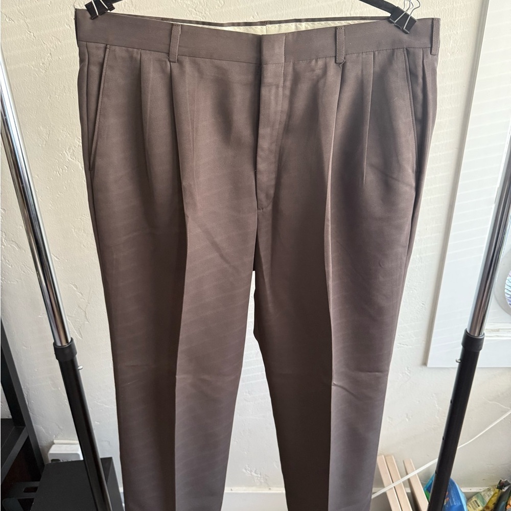 Haggar Men's Classic Brown Dress Pants
